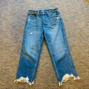 A&F High Rise Straight Jeans
